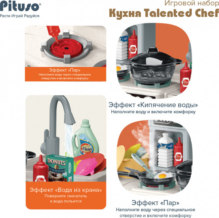 Наборы игрушек PITUSO Детская кухня Talented Chef HW21093888